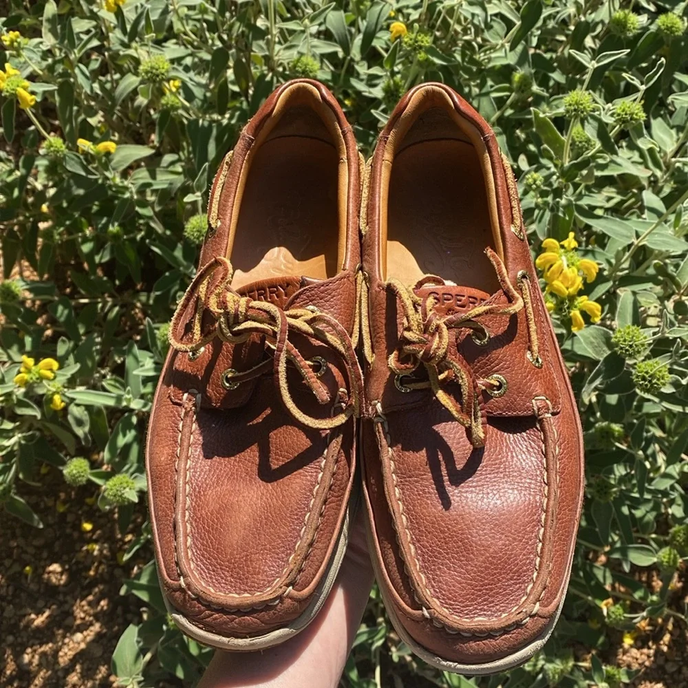 Sperry Men's Brown Leather Gold Cup 2-Eye Boat Shoes